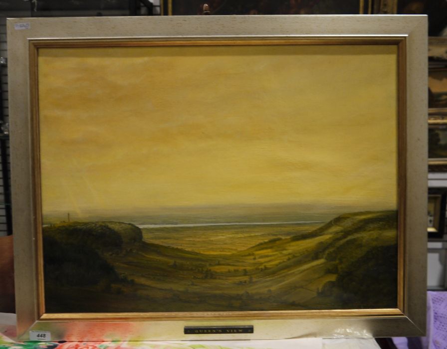 Michael Constable (20th century) Oil on canvas "Queen's View", signed lower right, 46cm x 61cm - Image 2 of 2