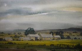Alan Paynes (20th century school) Watercolour  "Cotswold Farm, Near Chipping Norton", signed
