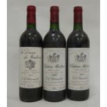 Two bottles Chateau Montrose Saint-Estephe 1989 and one bottle of Chateau Montrose Saint-Estephe