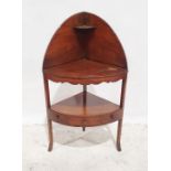 19th century mahogany two-tier corner washstand and one further (2)
