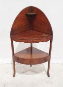 19th century mahogany two-tier corner washstand and one further (2)