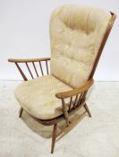 20th century Ercol armchair with upholstered seat and back