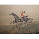 After H Alken  Two hunting plates Hunting Recollections - "By the Lord Harry My Chestnut Horse Can