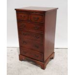 20th century chest of two short over four long drawers, on bracket feet, 47cm x 83cm and a further