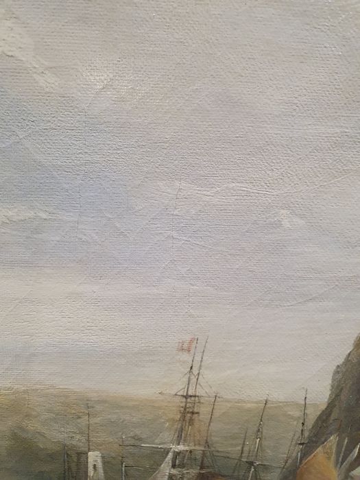 Henry King Taylor (1799-1869) Oil on canvas "Shipping off Mount Orgueil, Jersey", signed lower - Image 7 of 20