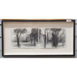 Julian Lambert Pencil and wash on paper "The Drive to Lakascena"?, signed lower right, signed and