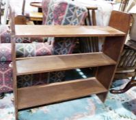 20th century oak Arts & Crafts-style open bookcase, 93cm x 95cm