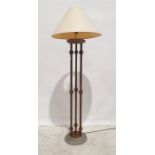 Modern standard lamp and matching table lamp, each of three pillar design (2)  Condition