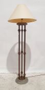 Modern standard lamp and matching table lamp, each of three pillar design (2)  Condition