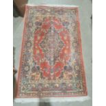 Modern Eastern-style red ground rug, 150cm x 91cm