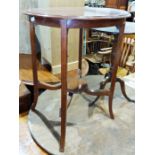 Early 20th century mahogany circular occasional table with moulded edge, 61cm diameter