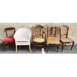 Five assorted chairs including armchair (5)