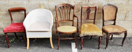 Five assorted chairs including armchair (5)