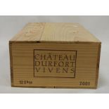 Chateau Durfurt Vivens one case (12 bottles boxed) Margaux 2001