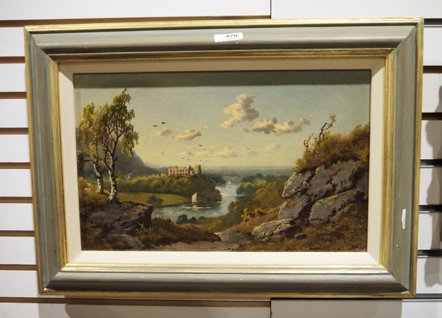 Edmund Niemann (1813 - 1876) Oil on canvas Landscape, signed lower right, 24.5 x 39 cm - Image 2 of 2