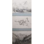 In the manner of Edith Rawnsley (19th century) Set of three pencil studies  Landscape scenes (framed