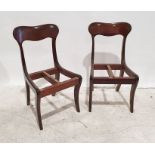 Set of four 19th century mahogany chairs on sabre front legs (4)