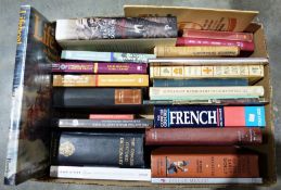 Quantity of volumes on militaria, history, topography, etc (4 boxes)