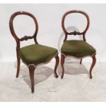 Set of four 19th century balloon-back chairs (4)
