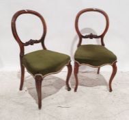 Set of four 19th century balloon-back chairs (4)