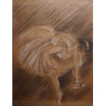 School of Degas Pair pastel drawings Studies of ballet dancers, the larger 27cm x 19cm (2)