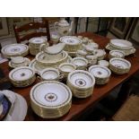 Wedgwood 'Appledore' china dinner service to include coffee pot, six coffee cans and saucers, four