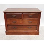 Early 20th century chest of two short over two long drawers, on plinth base, 107cm x 77cm