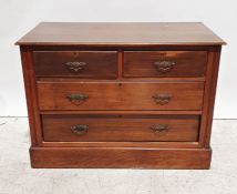 Early 20th century chest of two short over two long drawers, on plinth base, 107cm x 77cm