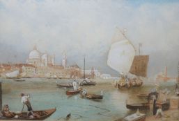 20th century copy after the original by Myles Birket Foster (1825-1899)  Watercolour  Venice from
