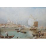 20th century copy after the original by Myles Birket Foster (1825-1899)  Watercolour  Venice from