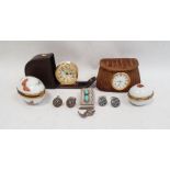 Silver money clip set with pair of turquoise oval-coloured stones, silver cufflinks, Dubarry