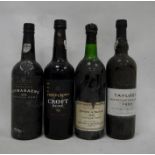 One bottle Taylor's late bottled vintage port 1999, one bottle Triple Crown Croft port, one bottle