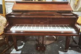 20th century mahogany baby grand piano by Boyd