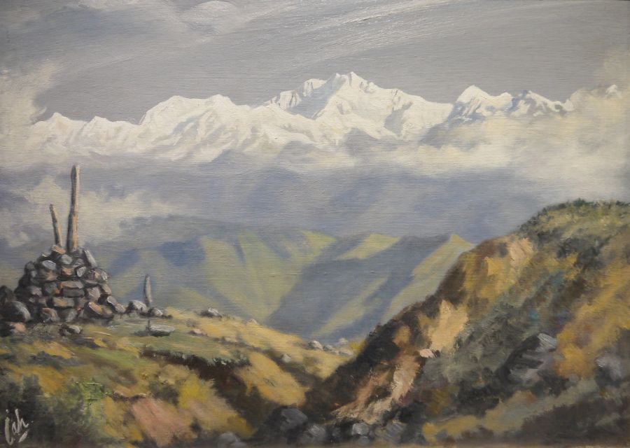 Jimmy Hulbert (20th century) Oil on canvas board Mountainous view, signed with monogram lower - Image 4 of 4