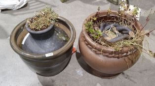 Three ceramic plant pots (3)