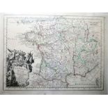 La France  Handcoloured map  "Divisee en Ses 37 Gouvernements Militaires a Paris", Sr Le Rouge,