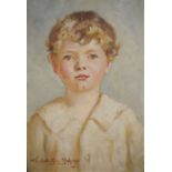 Captain William Ewart Gladstone Soloman (1880-1965) Oil on canvas Head and shoulders portrait of a