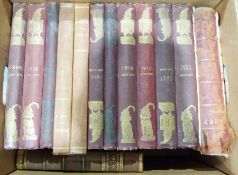 Various bound volumes of Punch dating 1895, 1914, 1915, 1916, 1917 and 1918, 12 vols, fine