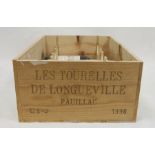 Half case (6 bottles box, top missing)  les Tourelles de Longueville Pauillac 1996 (6)