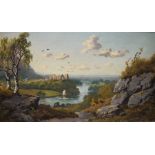Edmund Niemann (1813 - 1876) Oil on canvas Landscape, signed lower right, 24.5 x 39 cm