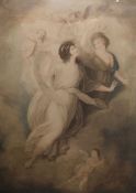 Bartolozzi After W Peters  Stipple engraving "The Apotheosis of a Beautiful Female Delineated