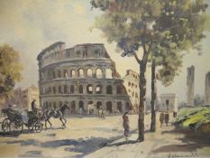 Ilio Giannaccini (1897 - 1968) Oil on canvas Italian scene signed lower right 38cm x 49 cm