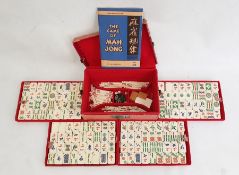 Mahjong set in card carrying case Condition Report Heavy wear to card carrying case. Some marking,