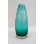 Tamara Aladin for Riihimaen Lasi Oy, Finland vase, green, ovoid and tapered, 22cm