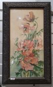 Dora Gray Watercolour and gouache Floral still life, signed lower right, together with After Gill