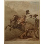 After H Bunbury by W Dickinson Set of six etching and aquatints "How to Pass the Carriage", "How