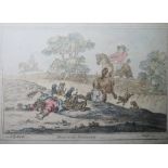 James Gillray (1756-1815) after Brownlow North  Set of four engravings  "Hounds Finding", "Hounds