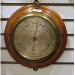 Early 20th century barometer, by Callaghan, the circular steel dial marked 'Callaghan 23a New Bond