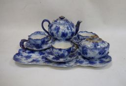 20th century Ridgways Verona pattern earthenware cabaret service comprising three cups, saucers,