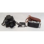 Voigtlander Bessa 1 folding camera, a Zenit 11 camera and other camera items